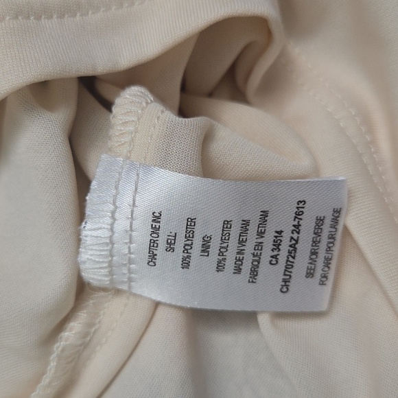 Floral Chiffon Bohemian Careerwear Flowy Lightweight Blouse - Cream Black XL - Picture 7 of 7